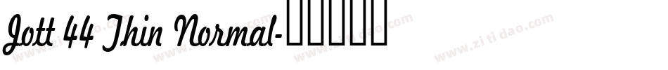 Jott 44 Thin Normal字体转换